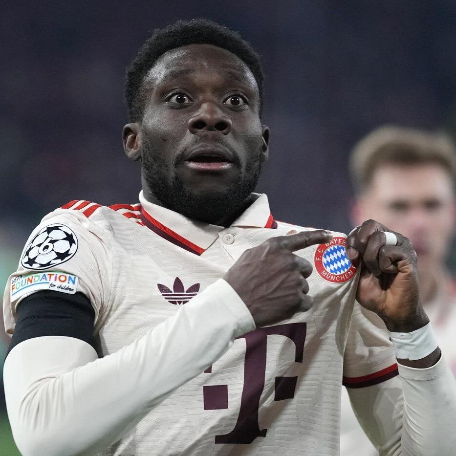 Alphonso Davies shows Bayern some love after sending team into last 16 in Champions League
